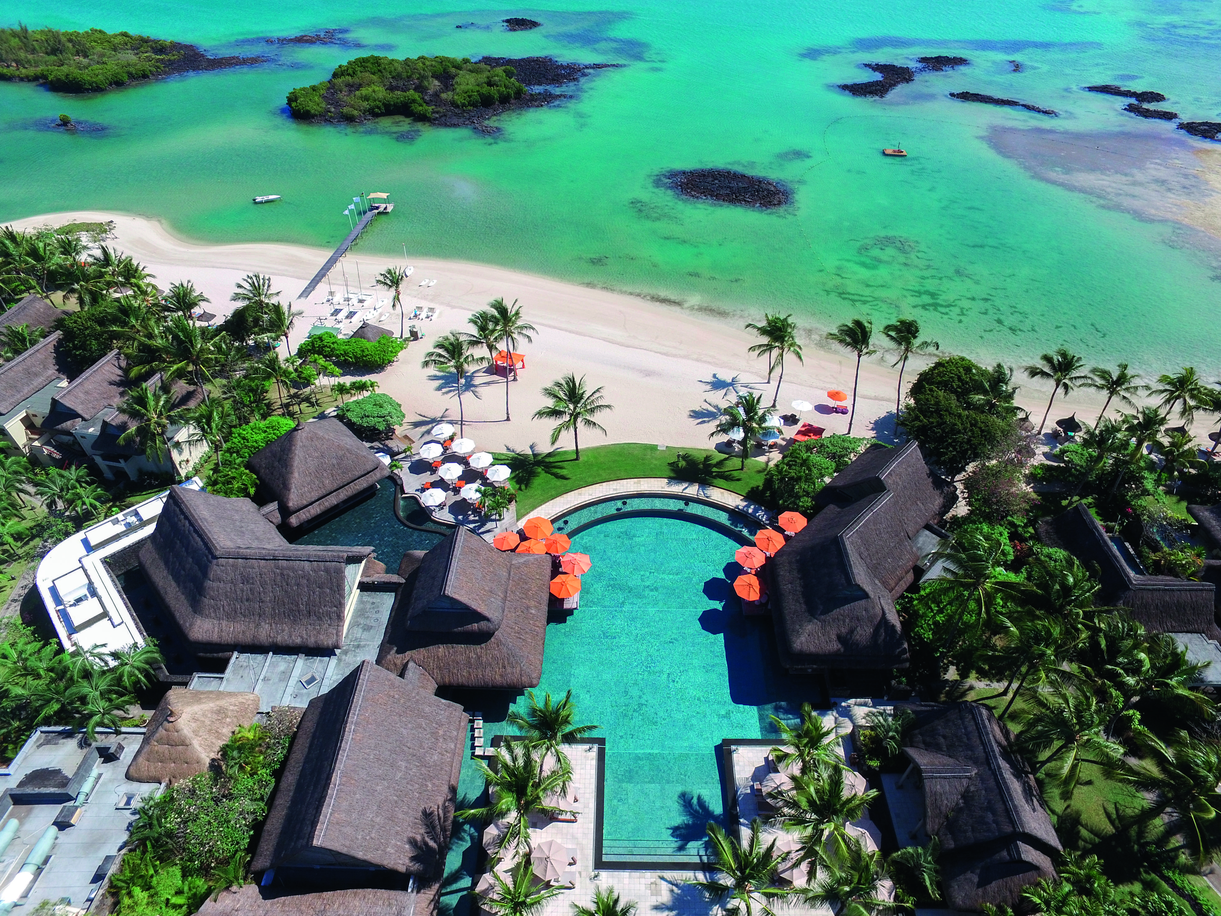 Constance Prince Maurice Poste de Flacq Esterno foto Aerial view of the resort